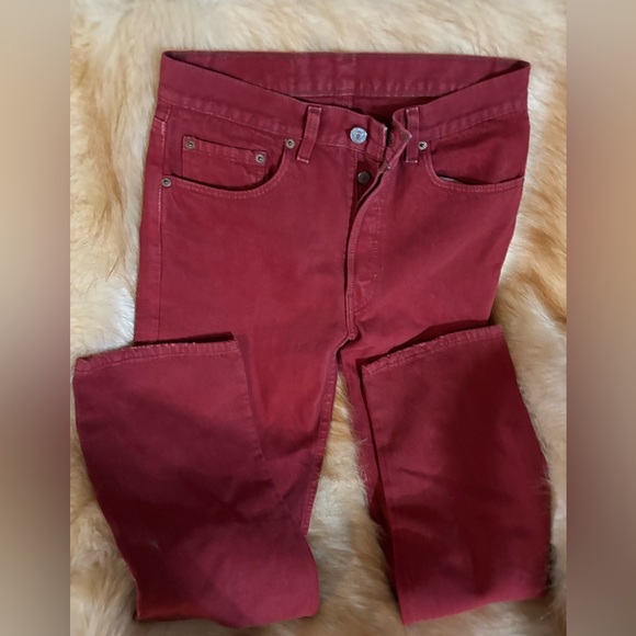 Levi's 501 Red Jeans Men’s sz 32 waist x 32 inseam - Picture 3 of 4